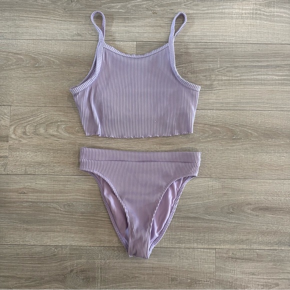 Hollister Other - Hollister Lavender Ribbed Bikini Set